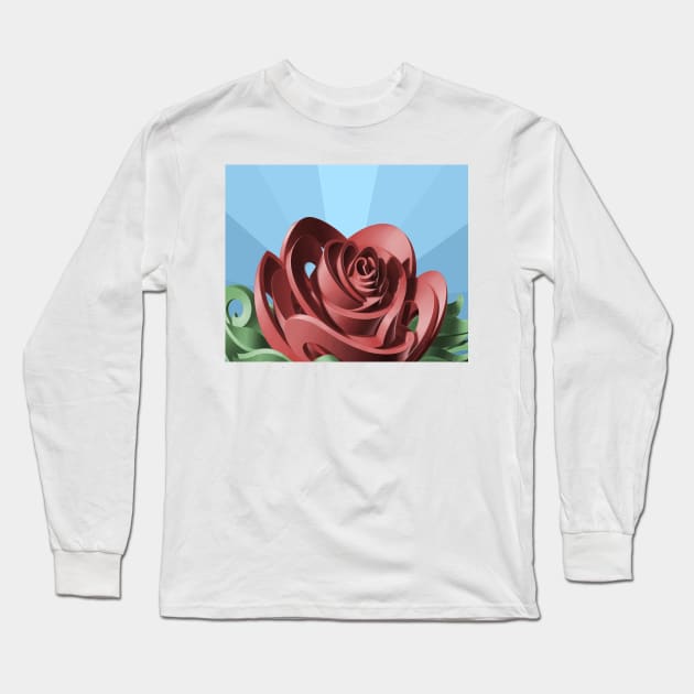 Roses Are Red Long Sleeve T-Shirt by JohnParkArt